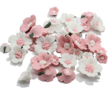 Wholesale 100pcs Flatback Resin Flower Cabochon Charms DIY Art Decor Home Handmade Ornament Hair Accessories