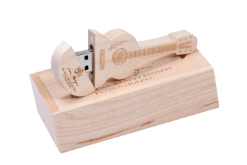 Guitar Shaped USB Flash Drive Wooden