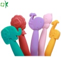 BPA Free Animal Soft Silicone Spoon para bebé