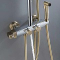 Waterfall hot and cold shower faucet set