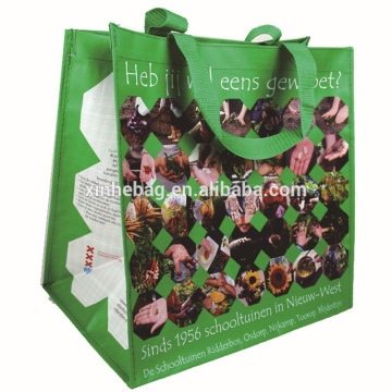 customized logo easy shopping packaging promotional pp woven shopping bag