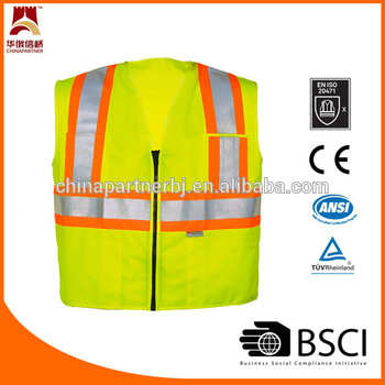 Fluorescent 3m fashion safety vests