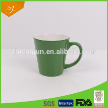 Logo Decal Custom Design Green Coffee Mug With Handle
