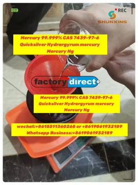 Industrial Grade Slivery Liquid Mercury 99.999% rich stock!