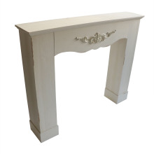 Customized Shabby Chic Rustic Fir Wood Fireplace Mantel - White Series