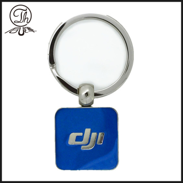 Square hard enamel key tags metal