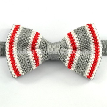 Mixed color poly knitted bowtie