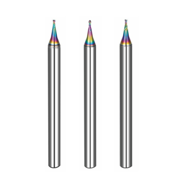 2-Flute Micro Diameter Endmills with Corner Radius for Copper and Aluminum Alloys