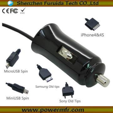 car cigarette chargers  with various of cable