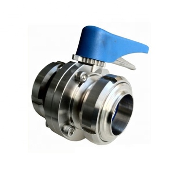 Sanitary Male Nut Union Threaded Butterfly Valve