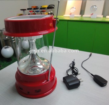 USB Charger LED Solar Portable light with Radio