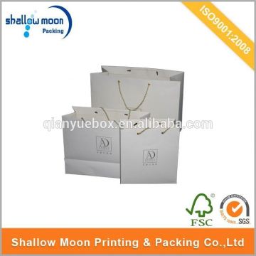 2016 Customized full size blank paper bag with string