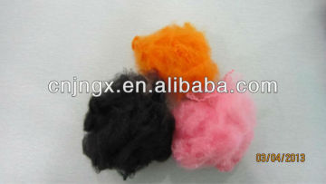 Raw recycled black color psf fiber