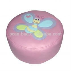 PU Leather Kids Beanbag Stool Ottoman