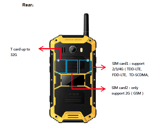 Rugged Android 3G phone IP68 waterproof