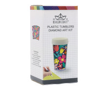 DIAMOND PLASTIC TUMBLER KIT with FLOWERS: Your Stylish and Durable Beverage Container Solution