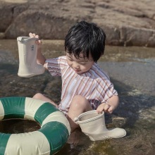 Quincy Mae Boys Zip Rashguard Sunscreen Swimsuit for Baby Boys: Little Fresh Cartoon Design, Quick-Drying