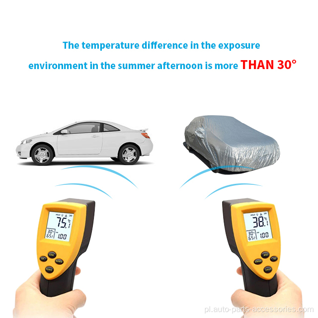 Luksusowa ochrona przed promieniowaniem UV dobrze dopasowana okładka samochodu na zewnątrz