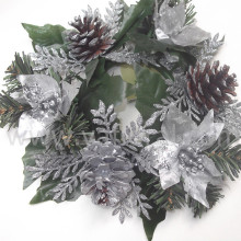 Artificial Christmas decoration plastic christmas wreaths for christmas occasion