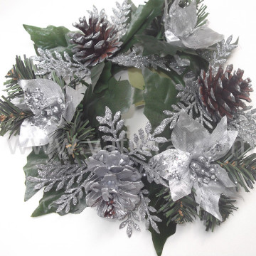 Artificial Christmas decoration plastic christmas wreaths for christmas occasion