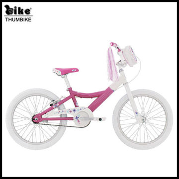 20'' girl pink kids bicycle with bag