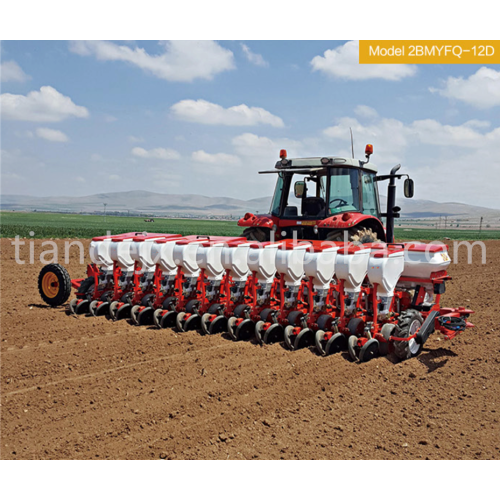 Tractor pto mounted air-suction precision 12 row seeders