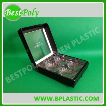 4 pc Egg Tart Box, Egg Tart Packaging Box, Egg Tart Window Box