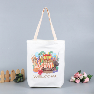 Custom Ecological Logo Printed Canvas Cotton Tote Bag