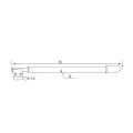 Beveled Shower Screen Support Bar