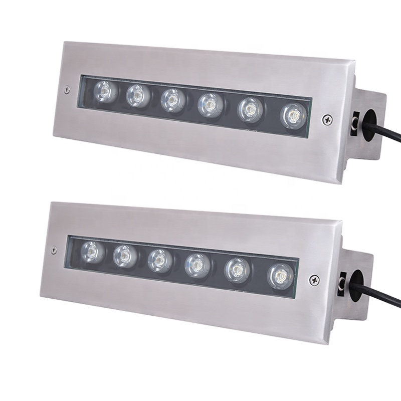 Pencahayaan lanskap IP67 6W Linear Inground Light