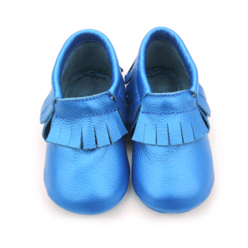 Tassel soft sole leather shoes with custom made baby shoes