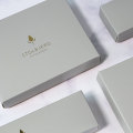 Boîte de pliage de logo Gold Foil Gray 400gsm