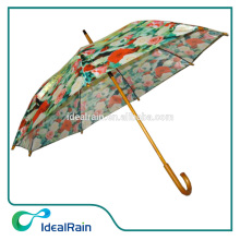 Classical elegent wooden pole flower pot umbrella