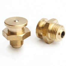 Button Head Grease Zerk Fitting - Brass/Nickel Plated Grease Nipple