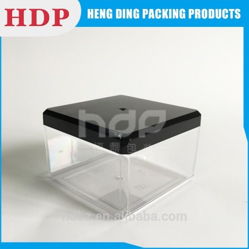 customized clear square plastic box with lid