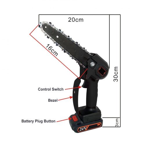 OEM portable 4 inch lithium Battery Electric chainsaw