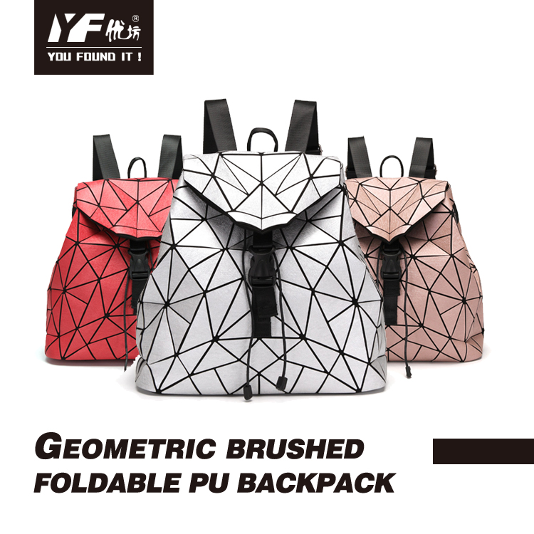 Geometric foldbale noctilucent silk fabrics laptop bag