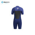 Seackin Mens Φερμουάρ δωρεάν ένα κομμάτι Shorty Neoprene Wetsuit