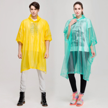 Durable Mens Green PVC Rain Poncho