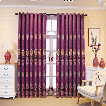 European style chenille embroidered curtain fabric