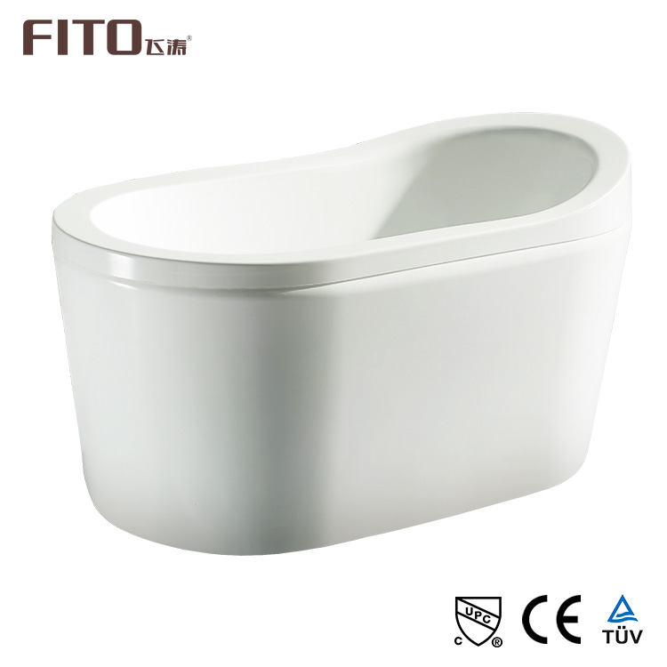 Household 1300MM Acrylic Small Freestanding Bathtub With Seat