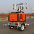 Hydraulic telescopic mast mobile light tower