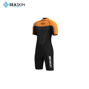 Seaskin Summer Shorty Neoprene Diving Wetsuit untuk Pria