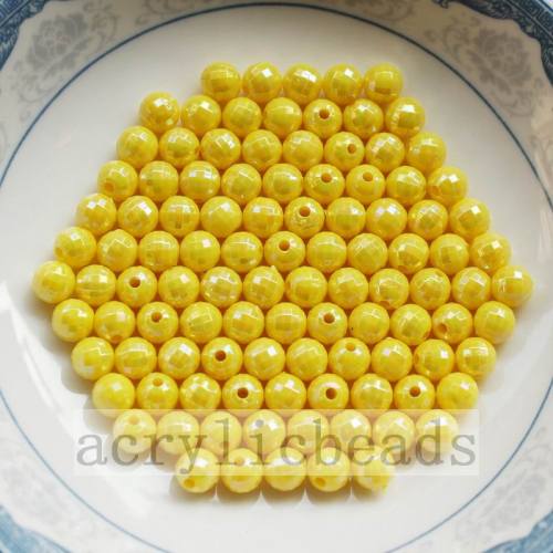 Colors fashion plating AB earth acrylic solid beads