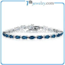 Sapphie CZ Jewelry braceletBrass Bracele With Rhodium Plating