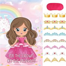 Princess Party Games and Supplies: Fun Tail Pinning Game for Kids' Birthday Parties