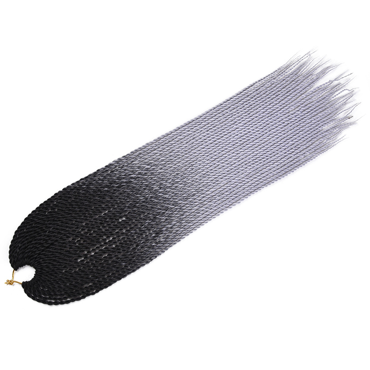 Pre loop easy to install ombre senegalese rainbow kanekalon african styles crochet braid twist synthetic hair
