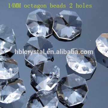 22mm 2 Holes Clear Christmas Crystal Octagon Beads