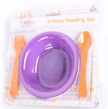 3 PCS Plastic Baby Feeding Sets