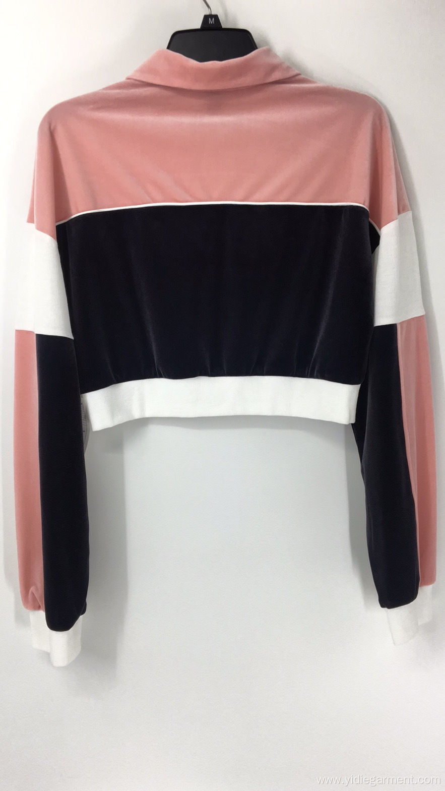 Ladies' Pink Cropped Velet Jacket